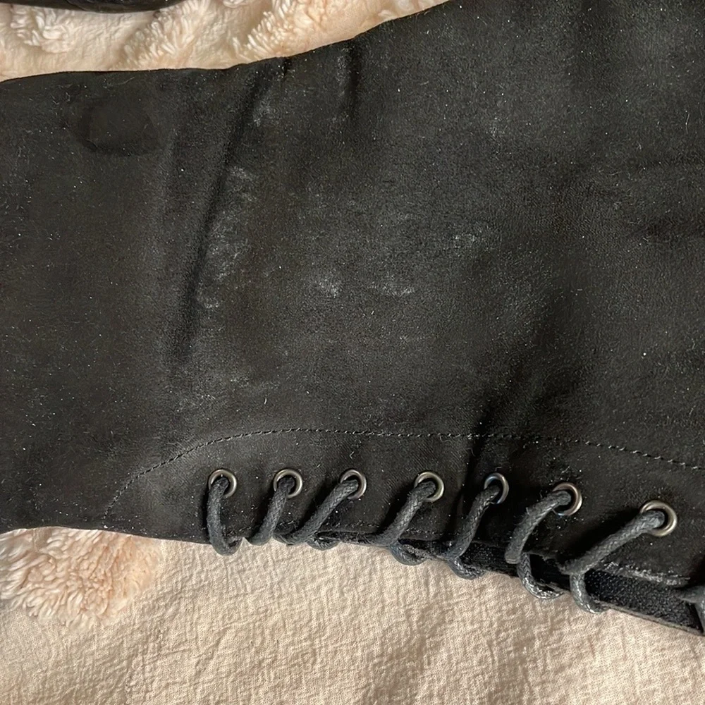 Thigh High Platform High Heel Laced Boots - Picture 12 of 15